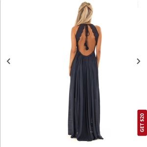Navy Blue keyhole Maxi dress!